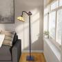 Capulina Tiffany Floor Lights, Mission Style Tiffany Floor Lamps for Reading, Stained Glass Arc Floor Lamp, Tiffany Pole Lamp, Tiffany Style Floor Reading Lamp (Tall: 61.4 x H22 inches)