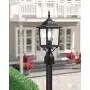 BEEZOK Exterior Lantern Outdoor Post Light - 2 Pack Post Lighting, Matt Black Pillar Lamp Fixtures with Water Rippled Glass for Patio Porch Garden Decor