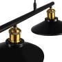 MorNon Three-Light Rustic Pulley Pendant Light Adjustable Height Industrial Ceiling Hanging Light Indoor Edison Island Lamp for Dining Living Room Kitchen Hallway Foyer Farmhouse, Three Light