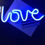 Love Neon Sign for Wall Decor,USB or Battery Decor Light,Neon Light for Bedroom,Decorative LED Sign Neon Lights for Bar,Christmas,Party,Girls Living Room(Blue)