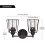 VINLUZ Farmhouse Cage Vanity Light Oil Rubbed Bronze Modern Bathroom Wall Lighting Fixture Rustic Metal Sconce Wall Mounted Lamp Clear Glass Shade for Stairway Porch Restaurants Kitchen