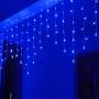 YOLIGHT 13ft 96 LEDs Icicle Curtain String Drop Lights, Indoor Outdoor Decoration for Christmas Festival Wedding Party Patio Garden (Blue)