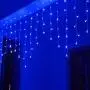 YOLIGHT 13ft 96 LEDs Icicle Curtain String Drop Lights, Indoor Outdoor Decoration for Christmas Festival Wedding Party Patio Garden (Blue)