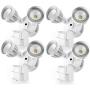 Amico 4 Pack LED Flood Light Outdoor Motion Sensor Light , Dual-Head 5000K Daylight White 2550 Lumens IP65 Waterproof, ETL Security Lights Motion Outdoor