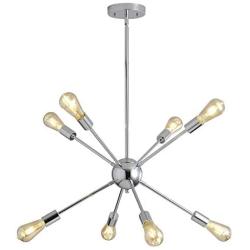 Modern Creative Sputnik Chandelier, American Style Mid Century Pendant Lighting Industrial Vintage Ceiling Light Fixture for Living Room/Bedroom/Dining Room