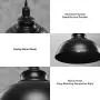 Pendant Lights, Lika Industrial Barn Ceiling Light Fixtures Black Hanging Pendant Lighting for Kitchen Island, Dining Room, Foyer (Black and Hemispheres(Three Pack-Save$14.95))