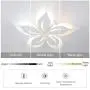 Garwarm Modern Ceiling Light, 23.6” LED Flower Shape Design Dimmable Chandelier Flush Mount Ceiling Lights Fixture for Living Room Bedroom 50W