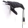 N-brand Bird Lamp Raven Lamp Raven Light Bird-Lamp Finials Decorative Led Table Light & Sconce Light for Bedroom Bedside Living Room,Black,Left Wall Light
