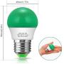 Briignite Green LED Light Bulbs, G14 Globe Bulb 25W Lights Equivalent, Outdoor Light Bulb, Party Lights E26 Edison Base(3W), Non-Dimmable Night Light for Porch, Christmas, Veterans Day, 6 Pack