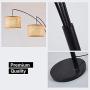 LHLYCLX Multi-Head Tree Floor Lamp, Adjustable Arc Standing Lamps for Living Room-3 Lights Hanging Over The Couch from Behind (Black)