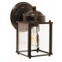 CORAMDEO Outdoor Square Coach Light for Porch, Patio, Deck, Barn, Wet Location, E26 Medium Base Socket, Durable Bronze Finish & Clear Glass CORAMDEO Outdoor Square Coach Light for Porch, Patio, Deck, Barn, Wet Location, E26 Medium Base Socket, Durable Bronze Finish & Clear Glass