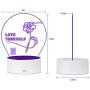 BTS 3D Led Night Light, 16 Colors Changing Lamp with Smart Touch Nightlight & Remote Control Lamp for Children Kids Christmas and Birthday Gifts (Love Yourself)