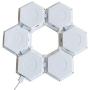 ODISTAR Hexagon Wall Light,Smart Wall Lights APP Control DIY Geometric Modular Assembled RGB led Colorful Light with USB-Power,Used in Bedroom,Living Room Decoration (6-Pack)