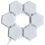 ODISTAR Hexagon Wall Light,Smart Wall Lights APP Control DIY Geometric Modular Assembled RGB led Colorful Light with USB-Power,Used in Bedroom,Living Room Decoration (6-Pack)