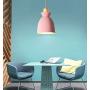 LAKIQ Modern Mini Colorful Pendant Light Nordic Lovely Hanging Ceiling Lighting Kitchen Island Lights for Dining Room Restaurant Bar Living Room (Pink)