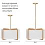 MOTINI 3 Light Drum Pendant Chandelier, Classic Ceiling Pendant Chandelier Fixture with Drum Shade, Gold Brushed Brass Drum Light Fixture for Dining Room Living Room Bedroom