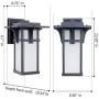 EERU Porch Light Outdoor Wall Lanterns Wall Mount Waterproof Aluminum with Frosted Glass Exterior Light Fixtures Modern Classic Outdoor Wall Light for Outside House Deck Patio Garage Lighting, Black