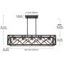 BONLICHT 5 Light Pendant Light for Kitchen Island Matte Black Frame with Seedy Glass Cylinder Shade Dining Room Chandelier Vintage Industrial Lighting Fixture Ceiling Hanging Lamp