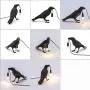 Pacoco Crow Table Lamp, Artificial Bird Shaped Table Lamp Bedroom Resin Crow Desk Lamp Bedside Light for Bedroom, Bedside, Living Room, Corridor