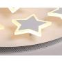 LITFAD Modern LED Ceiling Lamp Art Deco White Dimmable Ceiling Light Star Design LED Flushmount Pendant Light for Living Room,Childrens Room,Dining Room