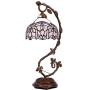 Tiffany Lamps White Stained Glass Crystal Style Table Desk Reading Light Style Shade W8H20 Inch WERFACTORY Lamps Parent Friend Lover Living Room Bedroom Bookcase Dresser Coffee Bar Gifts