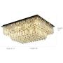 Moooni Modern Rectangular Crystal Chandelier Lighting Raindrop Flush Mount Ceiling Light Fixture for Dining Rooms Living Rooms Hotel Large Rectangle Chandelier L40'' x W31.5'' x H14''