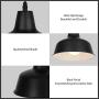 Black Industrial Pendant Lights Retro Farmhouse Hanging Ceiling Light Fixtures for Kitchen Island Bedroom Living Room Foyer… (Black in Three(Save $11.98))