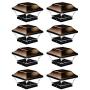 NOMA Solar Post Lights | Waterproof Outdoor Cap Lights for 4 x 4 Wooden Post, Deck, Patio, Garden, Decor or Fence | Warm White LED Lights, 8-Pack (Bronze)