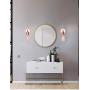 BAODEN 1 Light Bathroom Wall Sconce Set of 2 Vintage Industrial Wall Lamp Pole Wall Mount Lighting Fixture（Rose Gold）