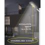 KUTON Solar Street Light, Solar Powered Outdoor Lights 6000LM, Dusk to Dawn LED Solar Light with Motion Sensor, ON/Off Switch and Remote Control for Patio, Parking Lot, Yard, Street, 90W
