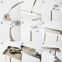 SHENGQINGTOP 33 Inches Modern Kitchen Island Lights with Frosted Glass, 3-Light Dining Room Lighting Fixtures Hanging, New Transitional Multi Pendant Lighting, Brushed Nickel Finish