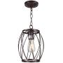 Infront 1 Light Hanging Lights Farmhouse Chandelier Modern Pendant Kitchen Lighting Oil Rubbed Bronze Finish Dining Room Lighting Fixtures Hanging Lamp Semi Flush Mount Ceiling Lights