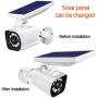Outdoor Motion Sensor Solar Lights Dummy Decoy Fake Security Camera - 800Lumens 8 LED Spotlight 5-Watt Solar Lights Outdoor IP66 Waterproof, Wireless Solar Flood Light for Porch Garden Patio Driveway