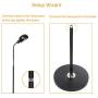 Sandistore Gooseneck Floor Lamp Eye, Metal Floor Lamp, Standing Lamp with Heavy Metal Based,Torchiere Light for Living Room, Bedroom, Study Room and Office(Black)