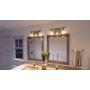 Luxury Modern Farmhouse Bathroom Vanity Light, Medium Size: 8.38''H x 22.75''W, with Industrial Chic Style Elements, Brushed Nickel Finish, UHP2451 from The Bristol Collection by Urban Ambiance