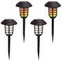 Bell Howell 2905 Smart Solar Lights Pathway Outdoor Garden Path Light Waterproof Wireless Sun Powered Landscape Lighting for Yard Patio Set of 4 Black