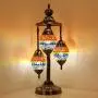 Marrakech Handmade 3 Globe Egg Shaped Mosaic Table Lamp Stained Glass Turkish Bedside Lamp
