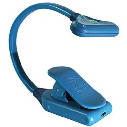 The Original Mighty Bright NuFlex Clip On Book Light Reading Light, Warm Eye Care LEDs, Super Flexible, Durable, Dimmable, Perfect for Kids, Bookworms, Read in Bed, Use Batteries or Micro USB (Blue)