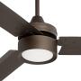 52'' Casa Arcus Modern Ceiling Fan with Light LED Remote Control Emperial Bronze Frosted Glass for Living Room Kitchen Bedroom Family Dining - Casa Vieja