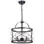 Modern Farmhouse Chandelier Suitable for Dining Room, Kitchen, Entryway. 17'' Hanging Lantern with 3 Lights Provides Ample Illumination. Ceiling Light Fixture in Modern Rustic Black | Indoor Lighting