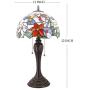 Tiffany Table Lamp W12H22 Inch Hummingbird Stained Glass Reading Lighting S101 WERFACTORY Lamps Lover Parent Kids Girlfriend Living Room Bedroom Study Office Coffee Bar Desk Antique Art Crafts Gifts