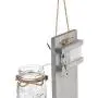 Set of Two Lighted Sconces Country Rustic Mason Jar Wall Sconce HANGING MASON JAR SCONCES WITH LED FAIRY LIGHTS