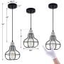 LBTSMUK Swag Lights Plug-in Pendant Light with 16 FT Plug-in Cord and On/Off Dimmer Switch, White Crystal Hanging Lamps, Rustic Hanging Pendant Lighting for Kitchen Island Living Room Bedroom Bar
