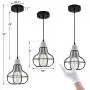 LBTSMUK Swag Lights Plug-in Pendant Light with 16 FT Plug-in Cord and On/Off Dimmer Switch, White Crystal Hanging Lamps, Rustic Hanging Pendant Lighting for Kitchen Island Living Room Bedroom Bar