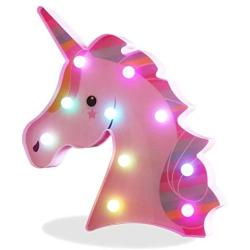 Unicorn Gifts Party Supplies Lamp Battery Operated Unicorn Night Lights as Kids Gift for Christmas, Wall, Living Room,Bedroom,Home,Party Decor