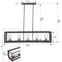 Emliviar 5-Light Kitchen Island Lighting, Modern Domestic Linear Pendant Light Fixture, Oil Rubbed Bronze Finish with Clear Glass Shade, 2074LP ORB