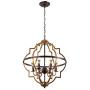 Rustic Chandelier,6-Lights Vintage Metal Chandelier Lighting,Classy Farmhouse Pendant Light, Ceiling Hanging Light Fixtures for Dining Room,Bedroom,Living Room,Foyer