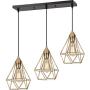 SEEBLEN 3- Light Indoor Island Pendant Light Gold Metal Hanging Ceiling Light Fixtures for Kitchen Kitchen Island Bar Dining Room