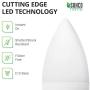 Sunco Lighting 10 Pack B11 LED Candelabra Bulb, Dusk-to-Dawn, 5W=40W, 4000K Cool White, 450 LM, E12 Base, Outdoor Decorative Light for Sconces - UL