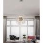 SAIMMAA Crystal Chandeliers Bubble Lights Firework Lights Sputnik Light White Rustic Chandelier for Dining Rooms Living Room Bedroom 9-Lights